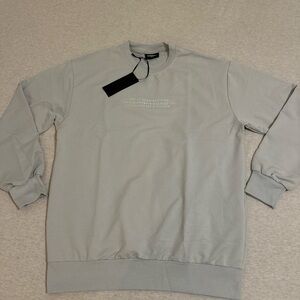 Light Gray Crewneck Sweater for Men